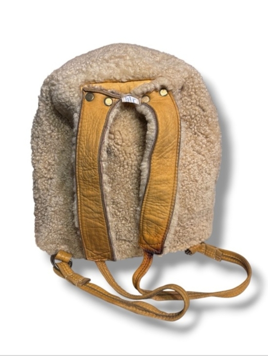 SUNDANCE SHEEPSKIN & LEATHER Shearling & Leather Backpack Handmade main image 11